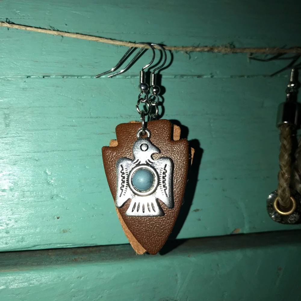 leather earrings